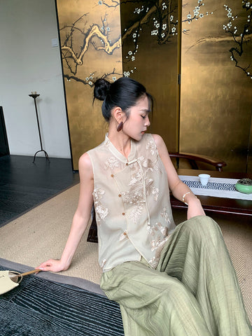 Callie Exquisite Qipao Cheongsam Vest Top